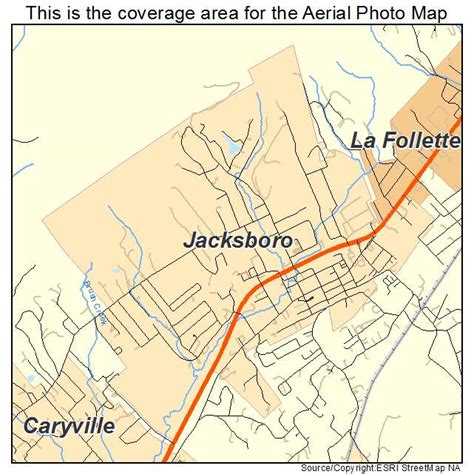 Aerial Photography Map of Jacksboro, TN Tennessee