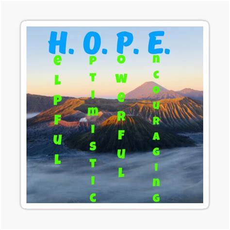 "Inspirational/Motivational Hope Acrostic Poem 3" Sticker for Sale by ...