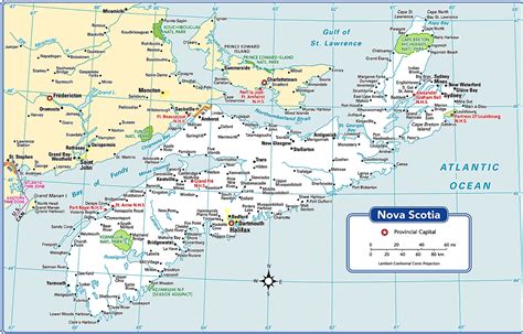 Nova Scotia Printable Map