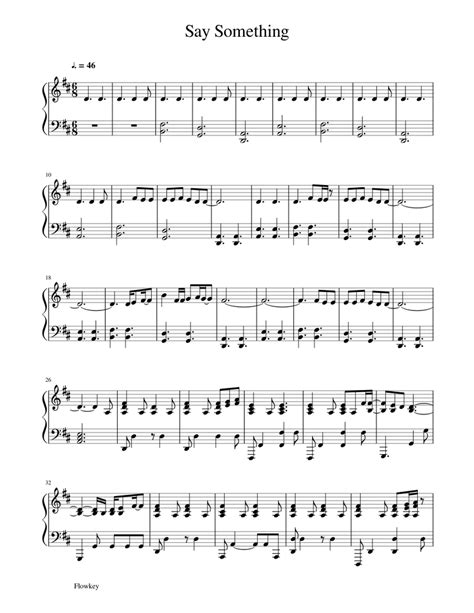 Say Something Sheet music for Piano (Solo) | Musescore.com