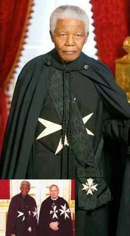 Nelson Mandela in Order of St. John Ceremonial Dress