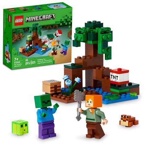 Buy LEGOMinecraft The Swamp Adventure 21240, Building Game Construction ...