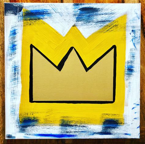 Basquiat Crown | Acrylic painting canvas, Contemporary abstract art ...