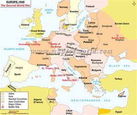 WW2 Map of Europe | Explore Europe During World War 2