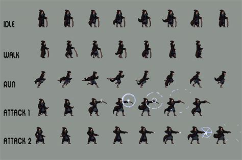 Free Wizard Sprite Sheets Pixel Art | Behance