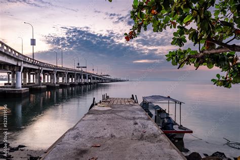 Sunrise shoot under the Penang Bridge. Penang bridges are crossings ...