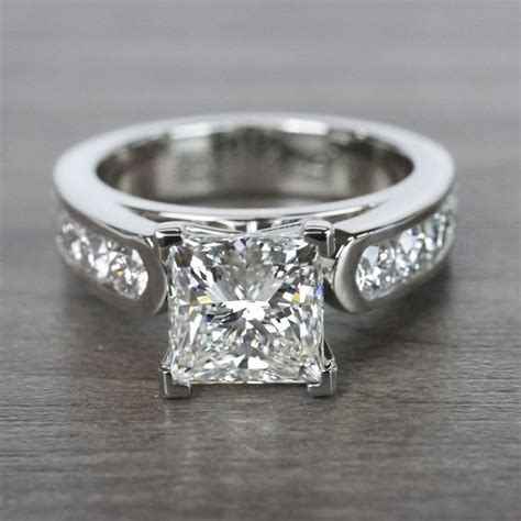 Princess Cut Diamond Engagement Ring - Channel Set