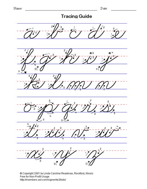 Cursive Handwriting Worksheet | Hand Writing