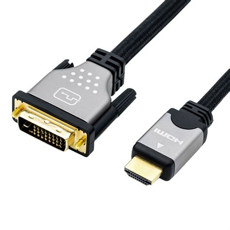 ROLINE Monitor Cable, DVI (24+1) - HDMI, Dual Link, M/M, black /silver ...