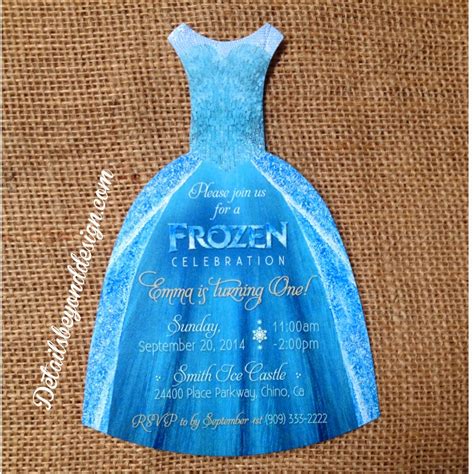 Details Beyond Design by Lauren: FROZEN Dress Invitations - Elsa and ...