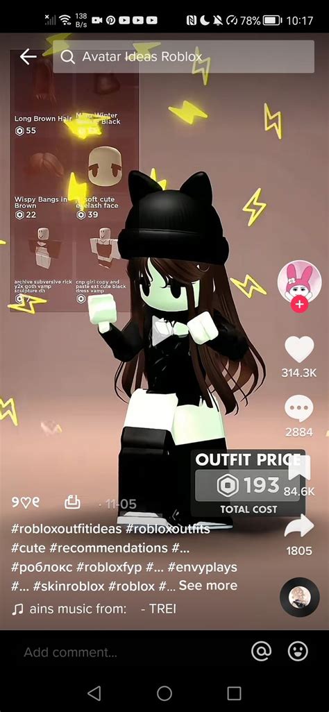 Roblox cat girl outfit idea