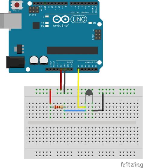 Temperature Sensor Using NTC Thermistor (Arduino/NTC)