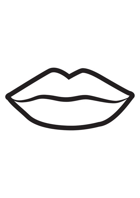 Lips Outline Free SVG File - SVG Heart