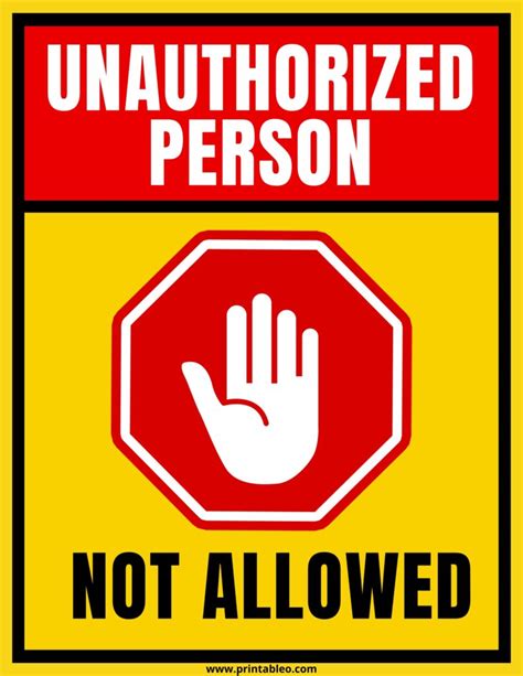 29+ Authorized Person Only Sign | Download Printable PDFs