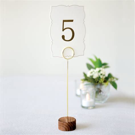 Gold Table Number Stands, Wedding Table Number Holders, Wedding Guest ...