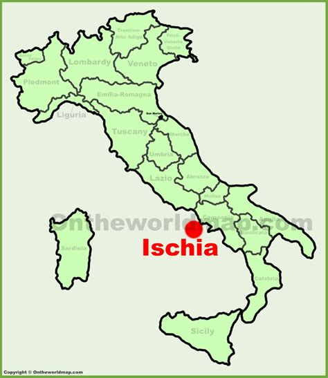 Ischia location on the Italy map - Ontheworldmap.com