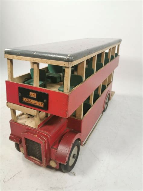 Vintage Scratch Built Wooden Model Of A Double Decker Bus | Etsy