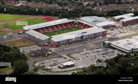 aerial view of Leigh Centurions Rugby League Club ground, Leigh Sports ...