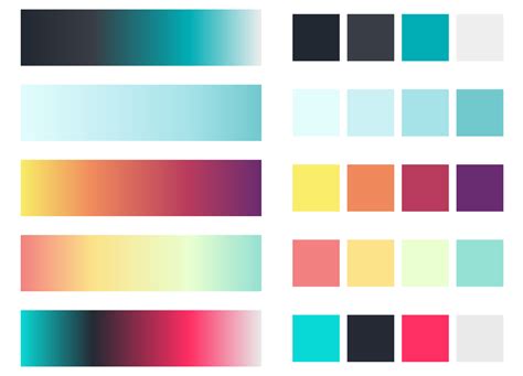 Popular color palette. An example of a color scheme. Forecast of the ...