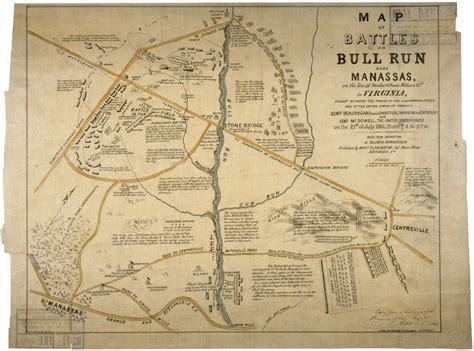 Map of the Battles of Bull Run Near Manassas. | Library of Congress