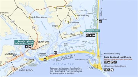 Shackleford Banks Area Tourist Map - Ontheworldmap.com