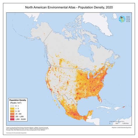 Population Density, 2020