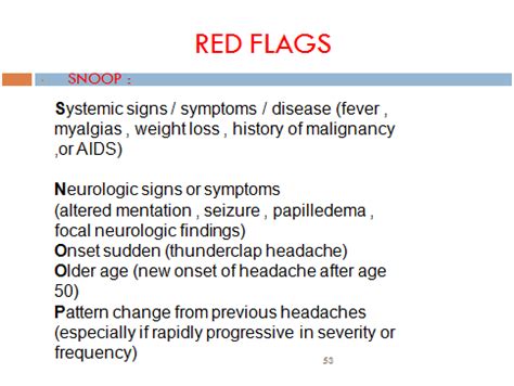 MEDICAL SCHOOL: HEADACHE- RED FLAGS | Red flag, Headache, Migraine