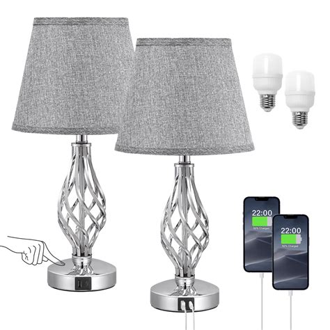 Buy Kakanuo Touch Bedside Lamps for Bedroom Set of 2, Table Lamps with ...