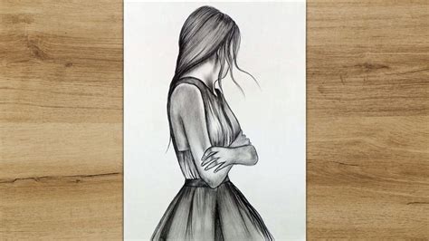 Sad Lonely Girl Drawing