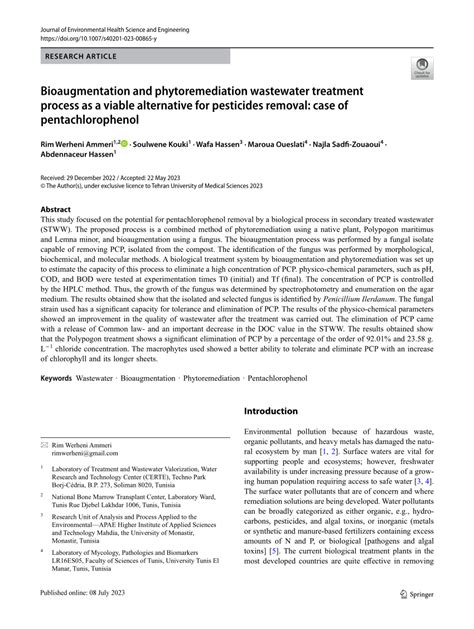 (PDF) Bioaugmentation and phytoremediation wastewater treatment process ...