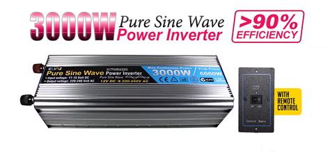 Pure Sine Wave Power Inverter 3000W/6000W 12V-240V AUS Plug Remote Control