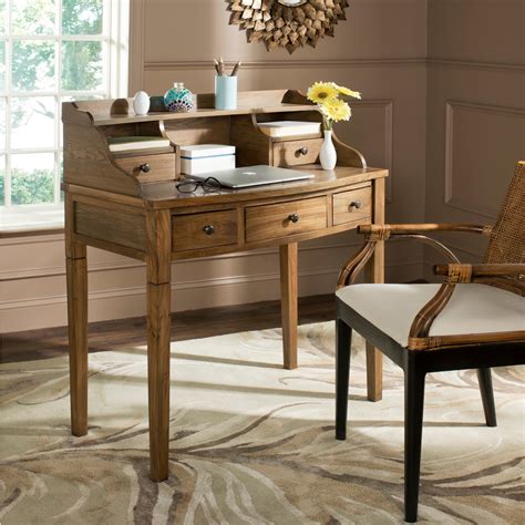 Shop Safavieh Tiverton Oak Writing Desk - On Sale - Free Shipping Today ...