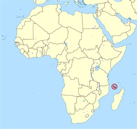 Detailed location map of Comoros in Africa | Comoros | Africa ...