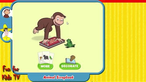 Curious George Animal Scrapbook Game! New Games For Kids Fun Games Full ...