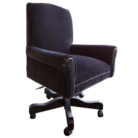 Mohair Executive Desk Chair at 1stDibs