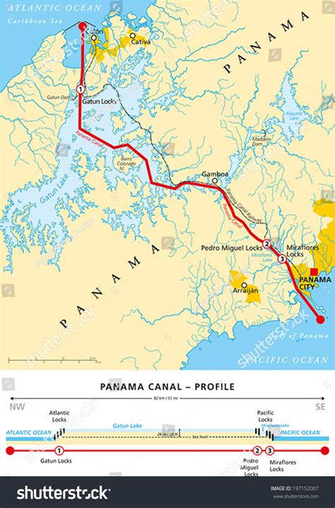 300 Panama Canal Map Images, Stock Photos, 3D objects, & Vectors ...