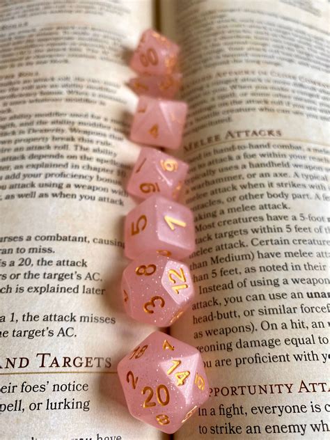 PINK SUGAR DnD Dice Set, for Dungeons and Dragons Rpg, D&D polyhedral ...