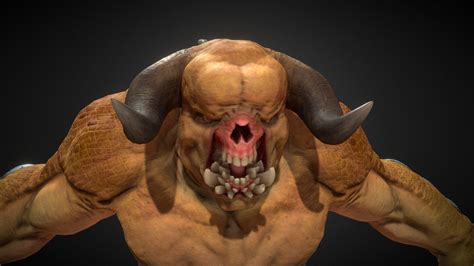 DOOM Hellknight redesign fan-art (t-posed) - 3D model by Sergey ...