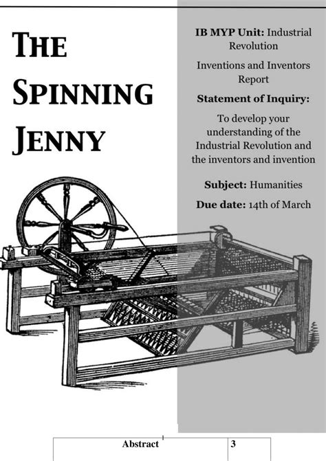 Spinning Jenny Industrial Revolution