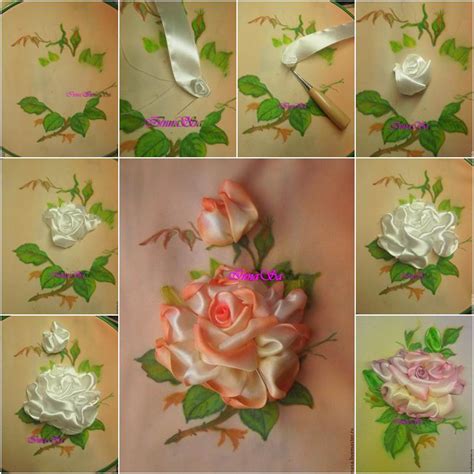 Wonderful DIY Pretty Embroidery Silk Ribbon Rose