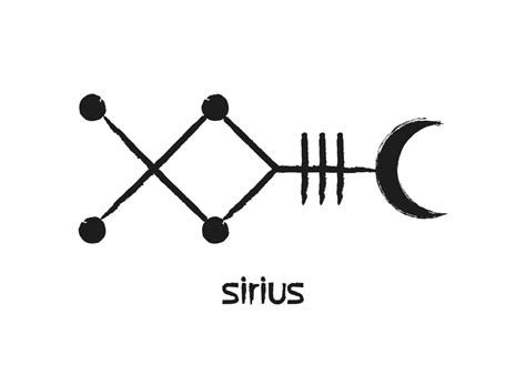 Mystical Sirius star symbol Astrology Alphabet sign, Canis Major ...