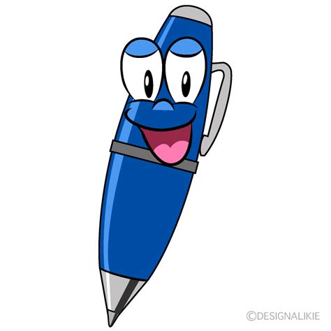 Free Smiling Pen Cartoon Character Clipart | Charatoon