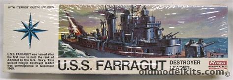 Renwal 1/500 USS Farragut Destroyer Leader with Terrier Missiles, 613