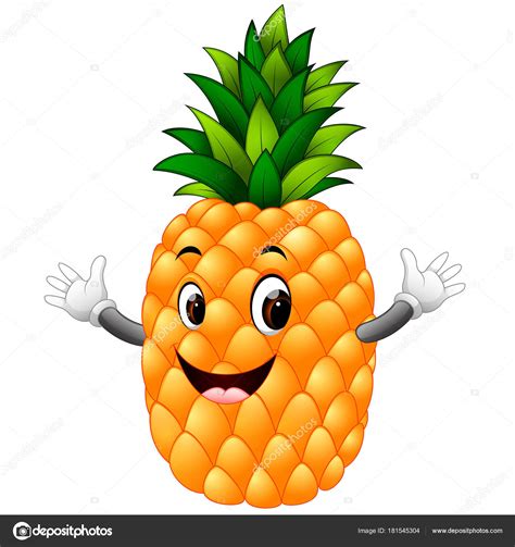 Cute Pineapple Face Stock Vector Image by ©hermandesign2015@gmail.com ...