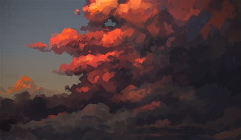 ArtStation - Orange clouds