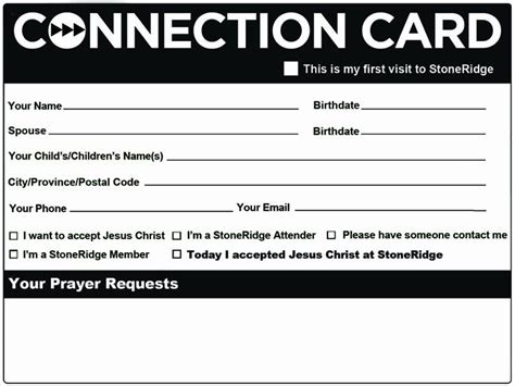 Church Visitor Card Template Word – Cardtemplate.my.id