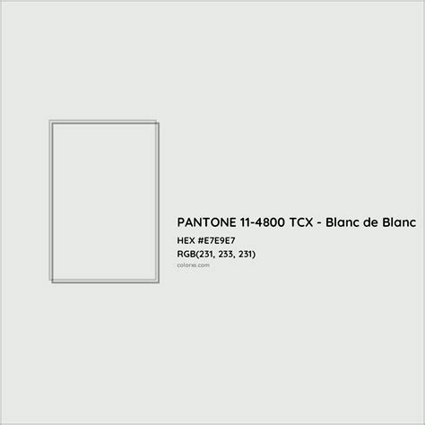 About PANTONE 11-4800 TCX - Blanc de Blanc Color - Color codes, similar ...