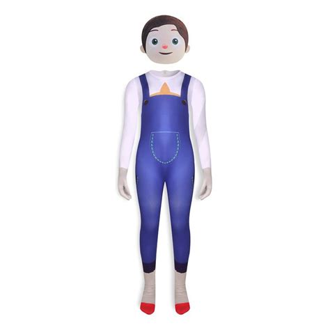 Cocomelon Jumpsuit with Mask Cosplay Costume Halloween Party Outfits ...