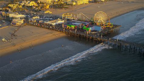 Aerial View Of The Santa Monica Pier On January 1, 2012. Aerial View Of ...