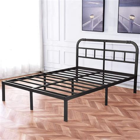 TATAGO 14" King Size Heavy Duty Bed Frame with Headboard, Metal ...